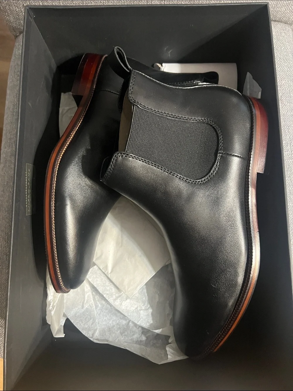 Bloomingdales The Mens Store Black Leather Men’s Chelsea Boots